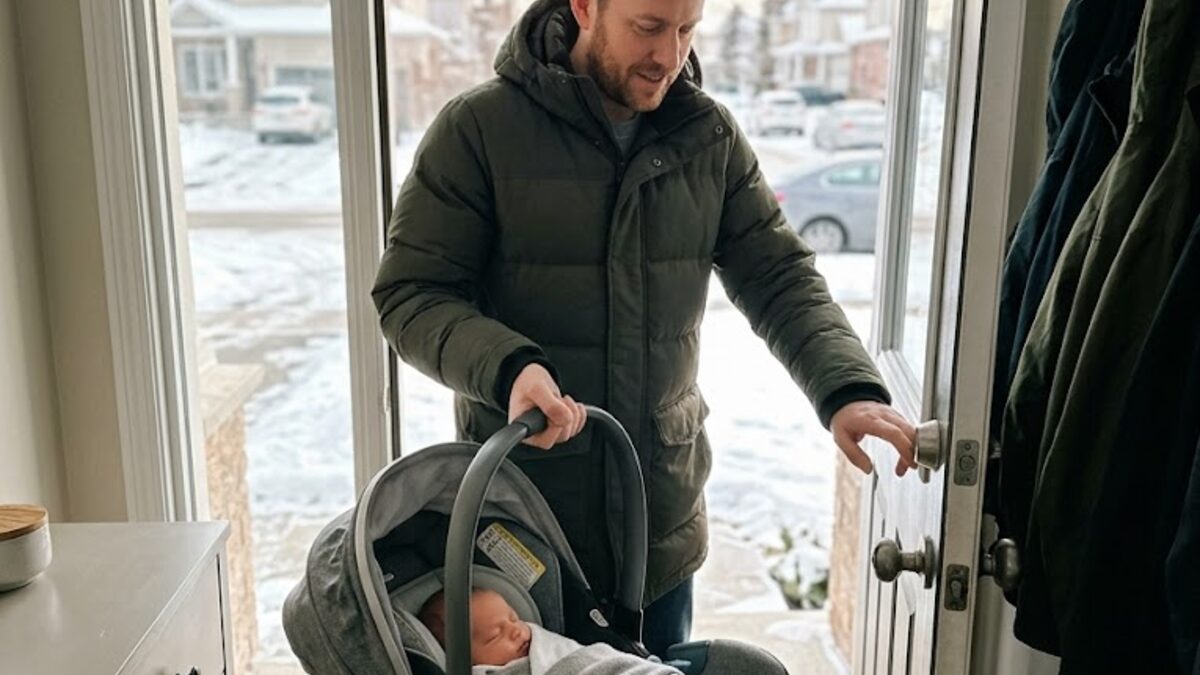 Bringing a newborn home from hospital